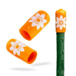 C-BITE Garden Stake Safety Caps | Vinyl Covers for Sharp Stake Tips | Fits 7/16” Plant Support Stakes | Durable Gardening Caps for Plant Protection (12 Pack - Incognito Green)