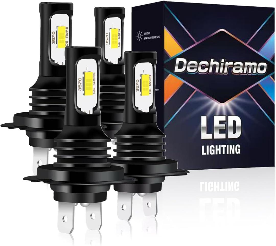 Compatible For Volkswagen Jett(2005-2018) Hi/Lo Beam,6500K White Plug and Play,h7 high beam and low beam,fog light bulbs(Pack of 4)