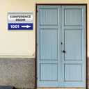 Zonon 5 Pack Curved Office Business Door Sign Display, Aluminum Wall Mount Name Plate Frame Display Curved Name Plate Holder with Adhesive Tape Cubicle Office Door Name Plate Holder 8.5" x 11"