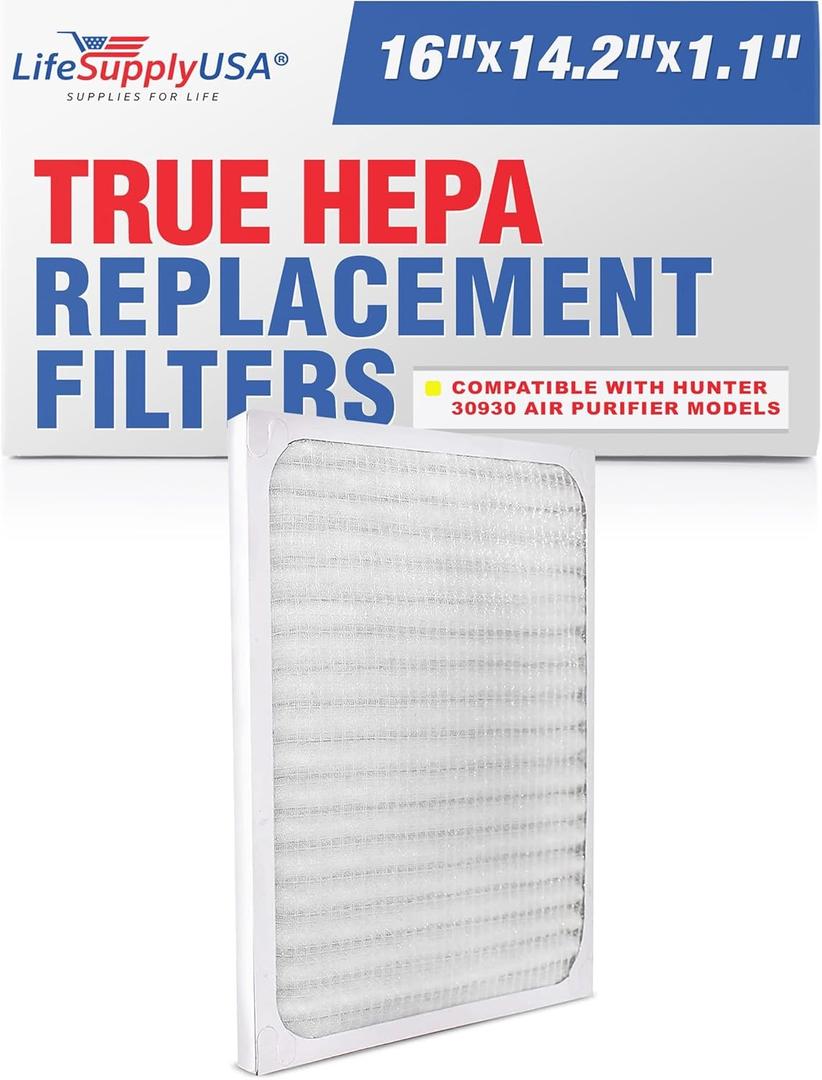 30930 True HEPA Filter Replacement Compatible with Hunter HEPAtech 30020, 30393, 30200, 30201, 30205, 30250, 30253, 30255 Air Purifiers by LifeSupplyUSA 30930 True HEPA Filter Replacement Compatible with Hunter HEPAtech 30020, 30393, 30200, 30201, 30205, 30250, 30253, 30255 Air Purifiers by LifeSupplyUSA