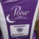 Poise Overnight Incontinence & Postpartum Pads for Bladder Leaks, 8 Drop Extra Coverage, 72 Count (2 Packs of 36)