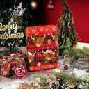 WRAPAHOLIC Reversible Highland Cow Christmas Wrapping Paper - Mini Roll - 17 Inch x 33 Feet - Cow and Snowflake Wrapping Paper for Xmas Holiday, Party Celebration