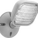 Lithonia Lighting Weatherproof LED Emergency Light Remote Head, One Single Head Emergency Light for Business, Indoor and Outdoor Use, Square, Gray (ERE GY SGL WP SQ M12)