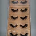 DYSILK Eyelashes Mink Lashes Fluffy - Fluffy Lashes 5 Pairs 6D Faux Mink Eyelash False Eyelashes Natural Look Lashes That Look Like Extensions Wispy Eyelashes Strip Lashes Eye Lashes | Fluffy-16mm