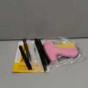 Stitch Gun for Clothes - Handheld Stitch Gun Quick Clothing Fixer - Mini Sewing Kit Micro Tagging Gun - Includes 6 Needle, 1000 Black Fasteners & 1000 White Fasteners (Pink-Yellow)