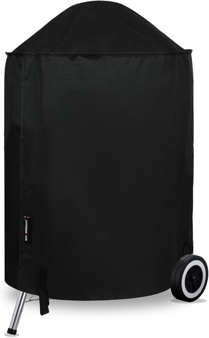 Suphomeware 22 Inch Grill Cover for Weber Kettle Charcoal, Waterproof and Heavy Duty BBQ Covers with Fade Resistant