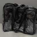 6 Packs Toy Storage Bags with Labels, Reusable Clear PVC Board Game Storage, Travel Waterproof Organizer Bags with Zipper Large Capacity (L, XL, XXL), Black