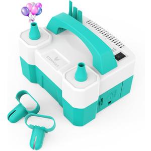 ETENWOLF Electric Balloon Pump for All Balloons 110V 600W Balloon Blower for Party Metallic Latex 260q Foil Balloons, Balloon Inflator for Birthday Decorations (Blue)