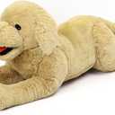 LotFancy Dog Stuffed Animals Plush, 21" Soft Cuddly Golden Retriever Plush Toys, Large Stuffed Dog, Puppy Dog Stuffed Animals, Birthday Gift for Kids Girls Boys (Beige)