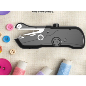 Beginner's Sewing kit with Storage Handheld Sewing Machine, Portable Sewing Machine with Storage, Electric Switch, Two Speed Modes,Easy to Operate.Sewing Machine for Beginners.Black with Accessories.