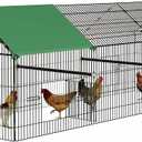 STILLCOVE Medium Chicken Coop Run Outdoor: 87" × 40" Duck Pen with Cover