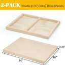 Falling in Art 2 Pack Unfinished Wooden Canvas Panels, 18x24 Gallery Birch Wood Panels Kit, 1 1/2" Deep Art Cradle Boards for Acrylic Painting, Pouring and Burning