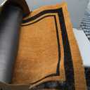 Barnyard Designs Natural Coco Coir Heavy Duty Backing Doormat - Large Cute Non-Slip Front Door Welcome Mat for Outside Entrance or Porch Entry, Brown (24x36, Border)