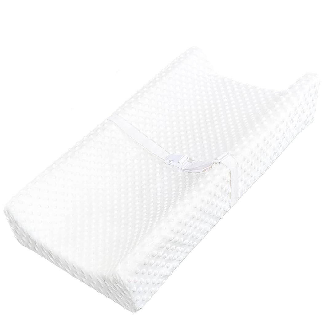 YENING Small Changing Pad Mini 29 x 15 with Washable Cover Waterproof Baby Diaper Changing Pad for Dresser Table Pad White