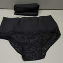 QDWQDW Shapewear for Women Tummy Control High Waisted Panties Sexy Lace Breathable Plus Size Briefs 4-Pack, XXL