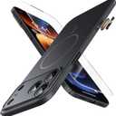 JUESHITUO Magnetic Slim Fit Case for iPhone 17 Pro(6.3"), Ultra Thin Matte Anti-Scratch Hard PC Cover(1X Screen Protector), OriginFit Case iPhone 17 Pro Compatible with MagSafe, Black