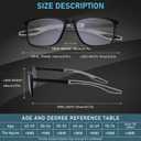 BLOEXCLU 4 Pack Progressive Multifocus Reading Glasses for Men Women TR90 Sports Style Anti-Blue Light Computer Readers