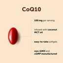 Micro Ingredients CoQ10 100 mg Per Serving, 240 Softgels | Coenzyme Q10 (Ubiquinone) Supplement | Made with MCT Oil | Non-GMO, Gluten Free