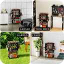 Pure Metal Heavy-Duty Tool Cart, Tool Organizer, 4 Layers + 4 Multifunctional Side Hangers, Integrated Design Power Tool Organizer, Practical Gift for Men, Husbands, and Fathers (Black)