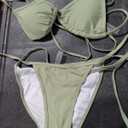 Women Two Piece Bikini Swimsuit Sexy Bathing Suits Halter Triangle Tops String Bikini Sets, Size Small