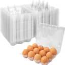 60Pack Duck Egg Cartons Cheap Bulk 1 Dozen Jumbo Egg Cartons Extra Large Egg Containers for Home Ranch Chicken Farm, Commercial Business Market Display, 3x4 Grids