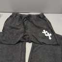 SOLY HUX Men's Y2k Sweatpants Drawstring Gothic Wide Leg Baggy Pants Fall Clothes Streetwear, M