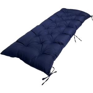 Srutirbo Waterproof Indoor/Outdoor Bench Cushion Garden Non-Slip Swing Chair Cushion,Thicken 8CM Loveseat for Patio Furniture Wicker Bench, Indoor Lounger Seat, 47x19in, Navy