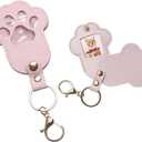 2 x Pet Memorial Keychain Dog Paw Keepsake Photo Holder