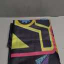 8FT 80s 90s Theme Party Tablecloth, 80s 90s Decorations for Back to 80s 90s Hip Hop Birthday Party (96" x 30" (Rectangular), Black-radio)