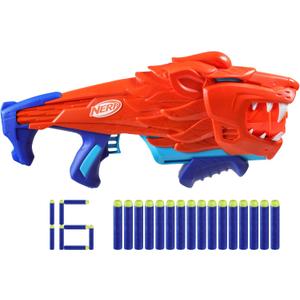 NERF Wild Lionfury, Easy Play Dart Blaster, 16 Nerf Elite Darts, Nerf Blaster Lion Toys for 6 Year Old Boys & Girls & Up, Outdoor Toys