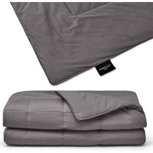 Miracle Made Cool-to-The-Touch Comforter Silver-Treated, Soft, Breathable Fabric Lightweight, Cozy Bedding Designed for Hot Sleepers Queen Size Blanket, Stone