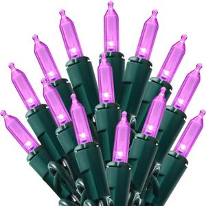 Joiedomi Purple LED Halloween Lights,100 Count Mini Christmas String Fairy Light with 26FT Green Wire,Lighting Decor for Indoor Outdoor Patio Dorm Classroom Bedroom Holiday Festival