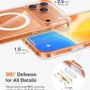 TORRAS Stronger Magnetic & Anti-Yellowing for iPhone 17 Pro Max Case Clear, Fit for MagSafe, Military Grade Drop Protection, Camera Control, DIY Button, Slim for iPhone 17 Pro Max Case Diamond Clear