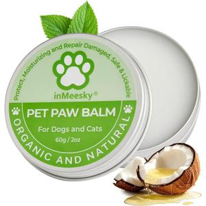 3 x Dog Paw Balm & Nose Balm, Lick-Safe | All-Natural Moisturizer with Organic Coconut Oil | Quickly Nourishes and Repairs Dry, Cracked Paws | Vet-Recommended for Hot & Winter Protection (2.0oz)