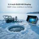 Underwater Camera Fish Finder: 108oP HD Waterproof for Ice/Lake/Sea Fishing| Portable Depth Finders for Boats & Kayaks|Display for Murky Water Conditions