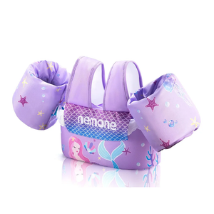 Nemone Toddler Swim Vest for 22-70 lbs Kids Floaties Swim Jacket with Arm Water Wings for Girls Boys 1 2 3 4 5 6 7 Years Old Beach Pool 20 30 40 50 60 66 Pounds Puddle Jumper