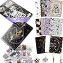 Kaciola 12PCS Inserts Cardstock for E-Reader, 50PCS Stickers for Clear Case Insert, 6.2"x4.3" Fantasy Theme Inserts Compatible with E-Reader Basic, Gifts for Booklovers