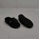 VeraCosy Men's Cozy Knit Slipper Breathable Memory Foam Indoor House Shoes with None Slip Rubber Sole (9-10, Dark Black)