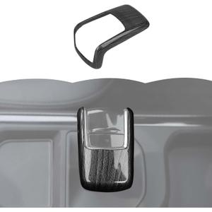 RT-TCZ Gear Shift Knob Cover Trim Decorative Interior Accessories Compatible with Chevrolet Silverado 2022-2024, Black Wood Grain