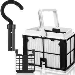 Wonderjune 1 Pcs 9991460-r1 Ultra-fine Filter Basket with Hook for All Robotic Pool Cleaner Compatible with Robotic Pool Cleaners, Pools Filters Basket Skimmer Bottom Spring Filters