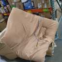 Japanese Floor Mattress 4" Thick Full Size Foldable Futon Mattress Sleeping Pad Foldable Roll Up Mat Boys Girls Dormitory Pad Kids Floor Lounger, Light Brown