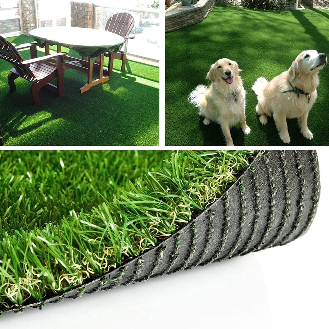 Artificial Grass 1.38inch Pile 6FTx10FT(60 Square FT) Fake Grass Pet Dog Mat Pad with Drain Holes Realistic Indoor Outdoor Astroturf Garden Lawn Landscape Patio Synthetic Turf Thick Faux Grass Artificial Grass 1.38inch Pile 6FTx10FT(60 Square FT) Fake Grass Pet Dog Mat Pad with Drain Holes Realistic Indoor Outdoor Astroturf Garden Lawn Landscape Patio Synthetic Turf Thick Faux Grass