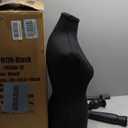 FDW Manikin 60-67Height Adjustable Female Dress Model Display Torso Body Tripod Stand Clothing Forms (Black)
