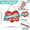 Doctors Day Wooden Wreaths for Front Door Happy Doctor's Day Welcome Sign We Appreciate You Decor Doctor Appreciation Decorations for Home Party