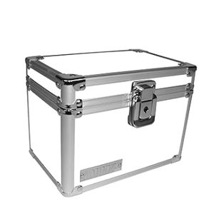  Vaultz Locking 4 x 6" Index Card Box, White 