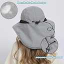 Outdoor Kids Sun Hat with Neck Flap UPF 50+ Quick Dry Beach Hats for Baby Boys Girls Age 2-12 Years Adjustable (Green)