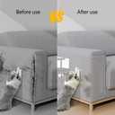 Anti Cat Scratch Furniture Protector, Extra Large Size 157x17.5 Inch Transparent PVC Couch Protector from Cat Claws, Heavy Duty, Easy to Apply Protect Sofa Corners, Doors, Walls