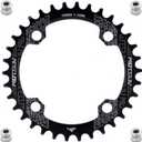 YBEKI Pro-Grade 104BCD Chainring (30-52T) CNC 7075-T6 Aluminum Narrow-Wide MTB/Road Round Oval Bike Chainwheel | Shimano/SRAM 8-11 Speed Compatible | 573MPa Strength (Black Round, 34T)