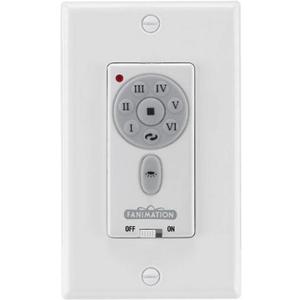 Fanimation 6 Speed Ceiling Fan Wall Control for DC Motor Fans - White