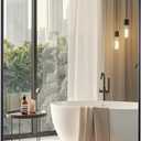 ANDY STAR Black Bathroom Mirror, 20"x30" Scalloped Wall Mirror in Stainless Steel Metal Frame, Unique Vanity Mirror with Modern Curved Edge Design, Ideal for Bathroom, Bedroom, Entryway